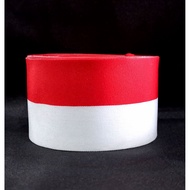 MERAH Red and White Ribbon Ribbon/ size 2" +/ - 5 cm