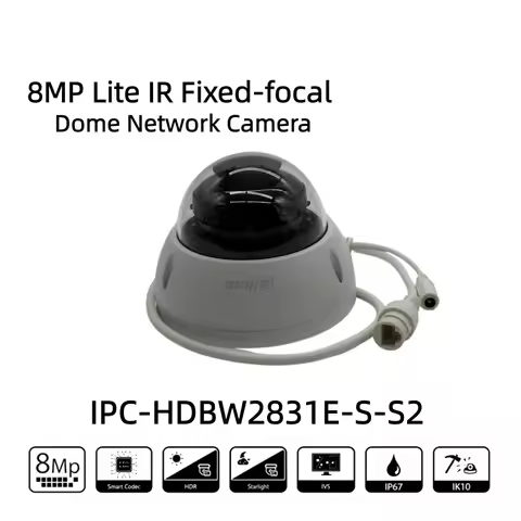 Dahua Original IPC-HDBW2831E-S-S2 8MP Lite IR 30M Fixed-focal Dome Network Camera 4k Starlight IVS O