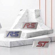 3D Car Decor RS/ST Logo Small Metal Sticker Emblem Car Steering Wheel Protection Badge Decal For For