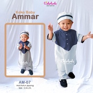 KB AM 07 Muslim Clothes Set Labebah Ammar Grey Babykoko