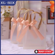 PVC Frosted Gift Bag Transparent Tote Bag with Handle Wedding Souvenir Birthday Loot Bag Giveaway