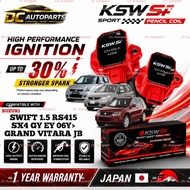 KSW S+ SPORT PLUG PENCIL COIL IGNITION SUZUKI SWIFT 1.5 1.6 RS415 RS416  M15A M16A / GRAND VITARA JB