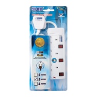 SUM 3 Outlets 3 Pin Portable Electric Socket & Extension Cord (3M)