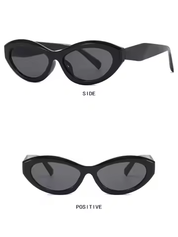 Oval Cat Eye Sunglasses for Women Retro Y2K Style