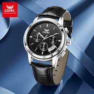 OPK Jam Tangan Lelaki Original Waterproof Quartz Leather Luminous Chronograph Vintage Casual Watch M