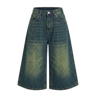 REDDACHiC Boyfriend Style Women Whiskers Denim Shorts Big Size Vintage Casual Wide Pants Baggy Jeans