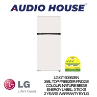 LG GT-B3952BN 395L TOP FREEZER FRIDGE COLOUR: NATURE BEIGE ENERGY LABEL: 3 TICKS 2 YEARS WARRANTY BY LG