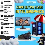 SETCOM+MONITOR BONMECOM2 ครบเซ็ตพร้อมจอ / INTEL CPU CORE ULTRA 5 235 / Intel Graphics / Case เลือกแบ