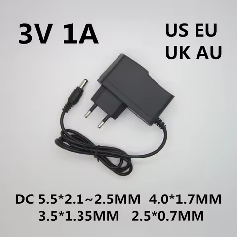 1PC AC/DC Adapter DC 3V 1A 1000ma AC 100-240V Converter Adapter Charger Power Supply Can replace two