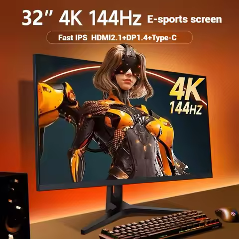 32" 4K 144HZ Gaming Monitor 1MS Fast IPS with HDMI2.1+DP1.4+Type-C