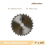 MATA 7 inch 24T Circular Saw Blade, KYK 7田 x 24 T Circular Saw Blade