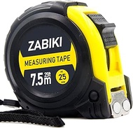 Zabiki Measuring Tape Measure, 25 Ft Easy to Read Decimal Retractable Dual Side Ruler with Metric an