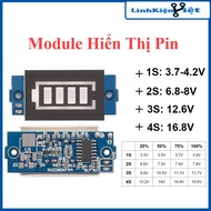 1S / 2S / 3S / 4S battery power level display circuit measures battery and battery capacity