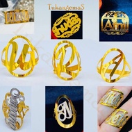 Tukangemas cincin emas 916 Tempahan cincin nama ukir cincin nama bajet 22k original pahat mata ikann