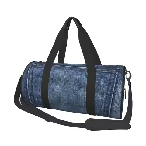 Denim Large Duffle Gym Bag Waterproof Duffle Travel Bags Handbags Fitness bag