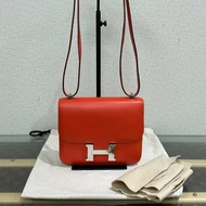 HERMES 康康19B0X皮肩背斜背包19*15*4 98新配件塵袋