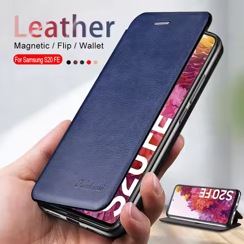 samsun s20fe Case Leather Flip Magnetic Case For samsung galaxy s20 fe s 20 fe S20FE wallet stand bo