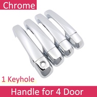 DFGHY สติกเกอร์ตกแต่งที่จับประตูชุบโครเมียมสำหรับ Toyota Land Cruiser Prado 150 LC150 J150 2010 ~ 20