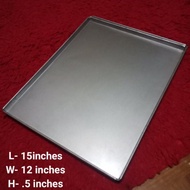 1/2 inch tray (12' x 15' x 0.5') Baking Tray / Cookie Sheet / Flat Tray (aluminized)