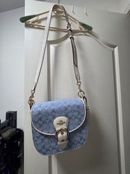 COACH KLEO DENIM SHOULDER BAG