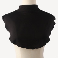 Selendang Kolar Palsu Baharu Modal Kapas Pepejal Sarung Baju Dasar Kolar Selendang Pemanas Leher Kap