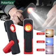 POKERFACE Car Detailing Tools USB Flashlight Inspection Light Car Paint Finish Lamp Scan Swirl Magne