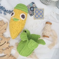 法國 MyuM 100%有機棉手工編織娃娃【玉米寶寶】嬰幼兒安撫玩具ra