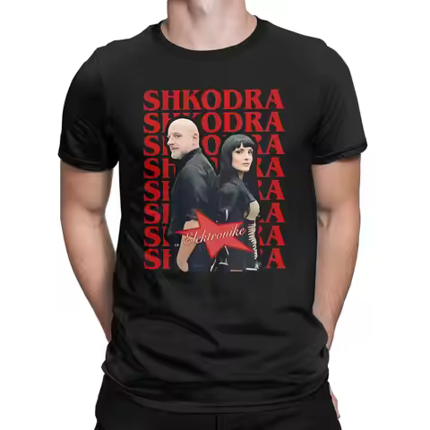 All Seasons Shkodra Elektronike Zjerm Eurovision 2025 Albania Merch T Shirt For Unisex 100% Cotton T