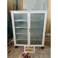 White glass Frame shoe rack Es t.90cm (4 servings 5 compartments)