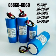 Cbb60+cd60 Capacitor 15+75UF 20+200UF 25+150UF 35+200UF 45+300UF 450VAC/250VAC Start+Operating Capac