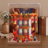 [Model Display Box] Chinese New Year Fulai Running Light Acrylic Display Box Suitable for Lego 80116