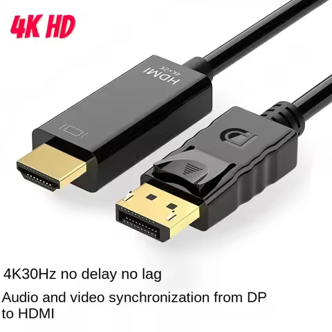 Dp To Hdmi Cable 1.8m 3m 4k HD Adapter Cable Computer Monitor Cable Converts Large Dp To Hdmi