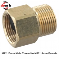 M22 15mm Male Thread To M22 14mm Female Metric-Adapter Pressure Washer-Brass