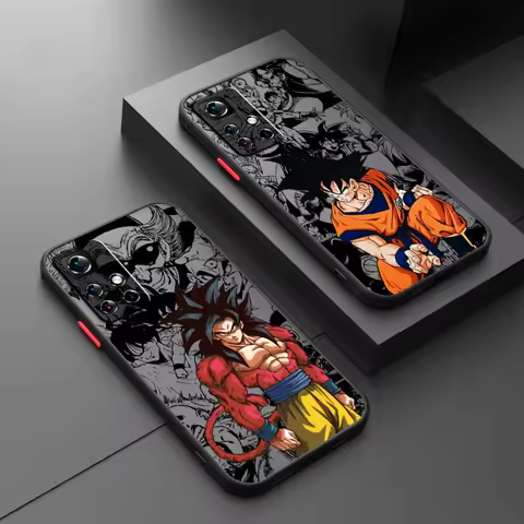 Comic D-Dragon Ball Son Goku Frosted Translucent For Redmi Note 13 12 12S 12T 11 11T 11E 10 10S 9 Pr