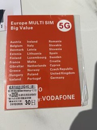Vodafone 歐洲多國 SIM Card 5G/4G