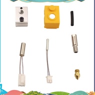 3D Printer Parts Hotend Extrusion  Nozzle Thermistor Heating Rod Heating Block and Silicone Sleeve  