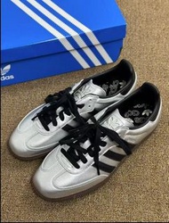 Adidas Originals SAMBA OG 銀黑皮革德訓鞋