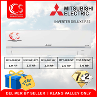 Mitsubishi 1.0 HP/1.5 HP/2.0 HP/2.5 HP/3.0 HP Inverter  MSY-GR10VF/13VF/18VF/24VF/28VF / MUY-GR10VF/13VF/18VF/24VF/28VF +  R32 Refrigerant Deliver by Seller (Klang Valley area only)