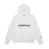 Cross-border Trendy Brand FOG Double Line Essentials Letter Laminated Plus Velvet Hoodie Sweatshirt 