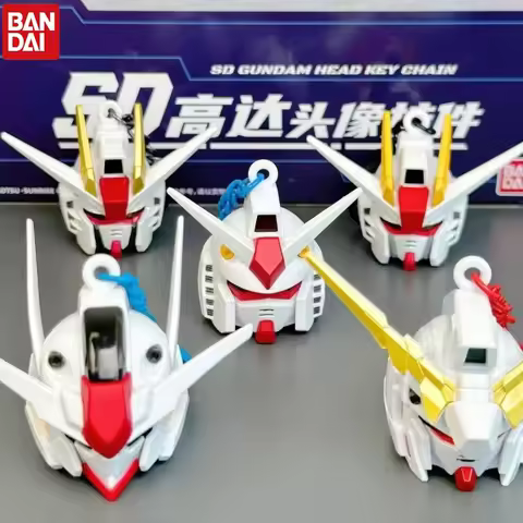 Bandai Namco Gashapon SD Gundam Head Light Up Keychain Miniature Freedom Unicorn Aerial RX-78-2 Gund