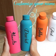 1pc Personalized Small Insulated Bottle, Customized Name Gift Cup, Unisex Outdoor Sports Water Bottl