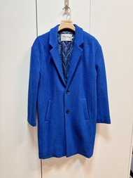 《全新》寶藍色 內鋪棉大衣 L
