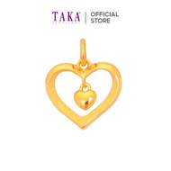 TAKA Jewellery 999 Pure Gold Pendant Hearts