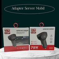 Batok Saver SC35 Super One 1 Usb + 2 Type C Plugs - Type C Car Charger Head - Car Charger - Car Char