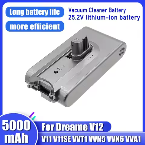 25.2V 5000mAh 7S1P lithium battery pack, for Dreame V11 V11SE V12 V12pro VVT1 VVN6 VVA1 VVN5 wireles