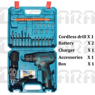 Drill Tangan Drill Power21V Cordless Drill Screw Driver Rechargeable Professional Multifunctional Sc
