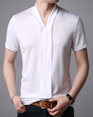 Áo thun áo thun nam mới mùa hè chất cotton cổ chữ V thời trang thiết kế giản dị ngắn tay mang đến sự