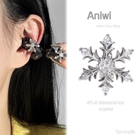 Aniwi|Full Diamond Ice Crystal Snowflake Ear Clip Buckle, Accessory for Huawei FreeClip, Headphone D