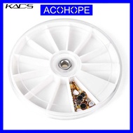 Ahope Round Plastic Container Jewelry Accessories Storage Box 12 Slots - C-12