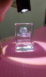 ❤️🛍極新 HELLO KITTY 坐飛機 水晶 擺件
